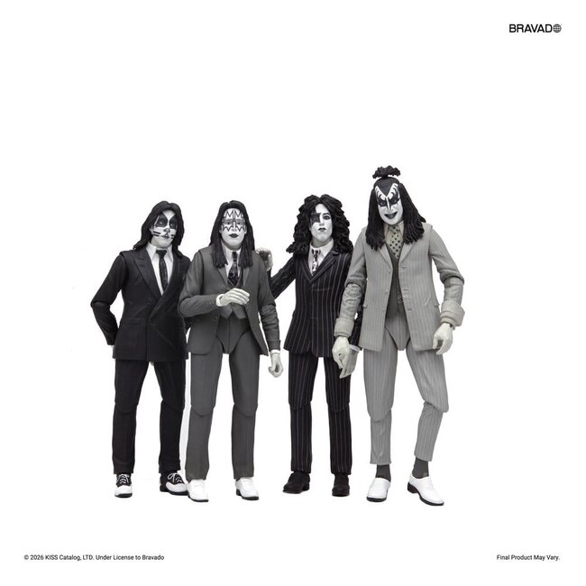 KISS Action Figures 4-Pack Dressed to Kill Album Cover 18 cm