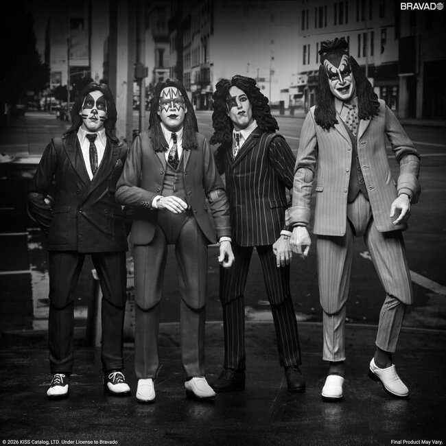 KISS Action Figures 4-Pack Dressed to Kill Album Cover 18 cm