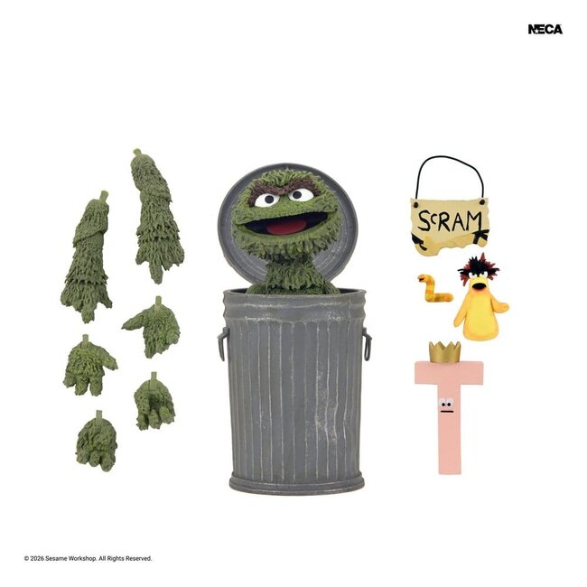 Sesame Street Ultimate Action Figure Oscar the Grouch 18 cm