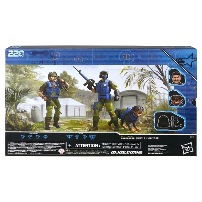 G.I. Joe Classified Series Action Figure 3-Pack #220 Mad Marauders: Footloose & Mutt & Junkyard 15 cm