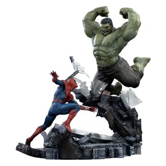 Iron Studios Marvel Comics Art Scale Statue 1/10 Spider-Man vs Hulk 38 cm