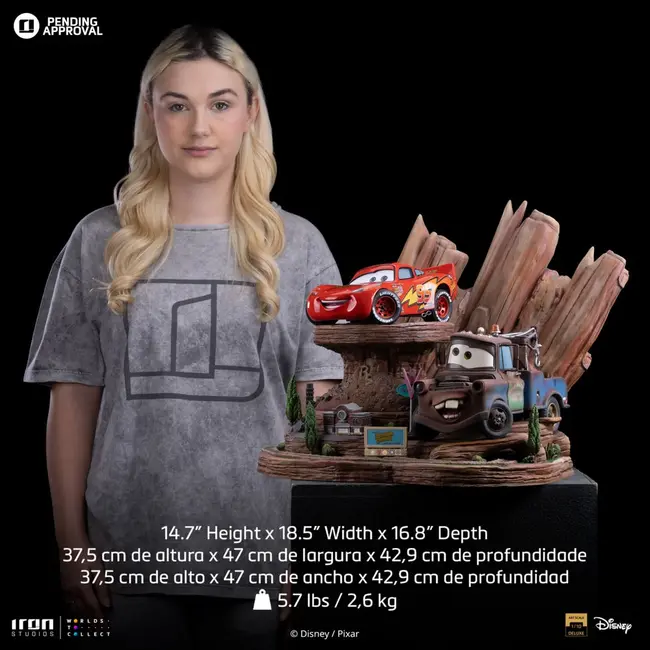 Cars Deluxe Art Scale Statue 1/10 Lightning Mcqueen & Tow Mater 31 cm