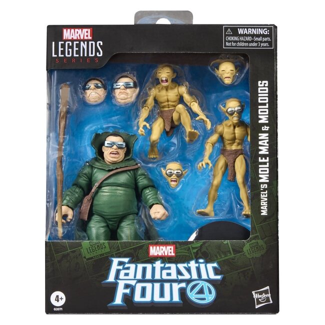 Fantastic Four Marvel Legends Actionfiguren-3er-Pack: Marvels Maulwurfsmann & Moloiden, 15 cm