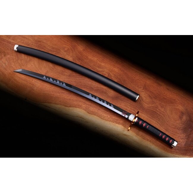 Dämonentöter: Kimetsu no Yaiba Proplica Replik 1/1 Nichirin-Schwert (Tanjiro Kamado) Kyojuro Rengokus Schwert Gueard Ver. 88 cm
