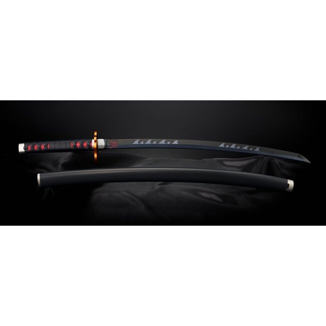 Dämonentöter: Kimetsu no Yaiba Proplica Replik 1/1 Nichirin-Schwert (Tanjiro Kamado) Kyojuro Rengokus Schwert Gueard Ver. 88 cm