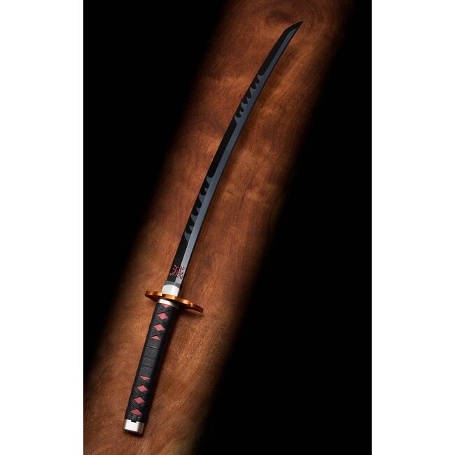 Dämonentöter: Kimetsu no Yaiba Proplica Replik 1/1 Nichirin-Schwert (Tanjiro Kamado) Kyojuro Rengokus Schwert Gueard Ver. 88 cm
