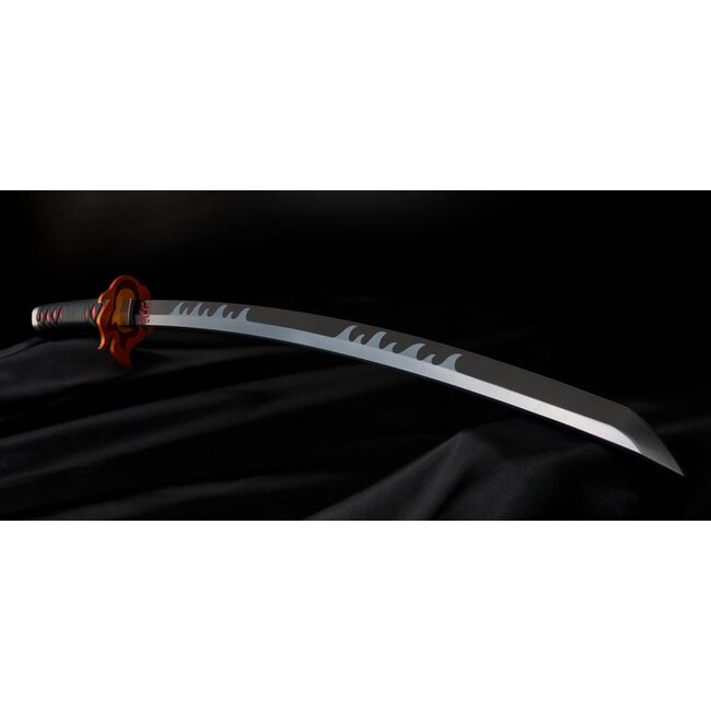 Dämonentöter: Kimetsu no Yaiba Proplica Replik 1/1 Nichirin-Schwert (Tanjiro Kamado) Kyojuro Rengokus Schwert Gueard Ver. 88 cm