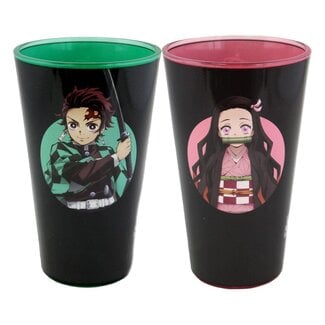 Just Funky Demon Slayer Drinking Glasses 2-Pack Tanjiro & Nezuko 473 ml