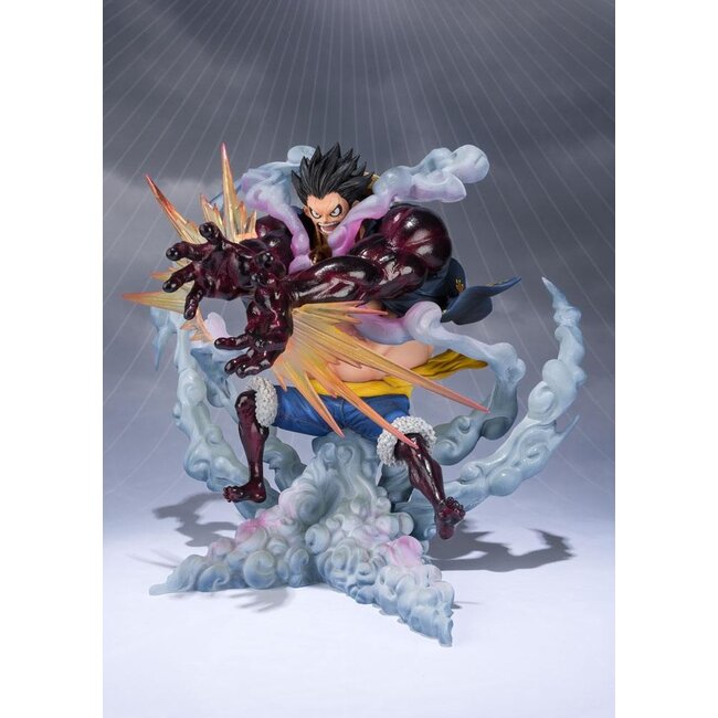 One Piece FiguartsZERO PVC-Statue Monkey D. Luffy Gear 4 Leo Bazooka Neuauflage 18 cm