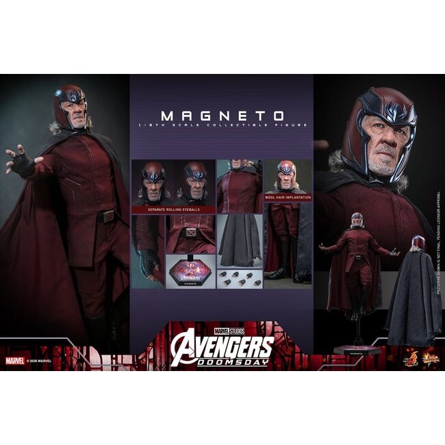 Avengers: Doomsday – Film-Meisterwerk-Actionfigur 1/6 Magneto 30 cm