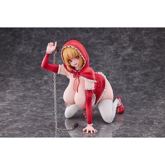 Lovely Original Character PVC 1/5 Little Red Riding Hood And The Wolf Girl Little Red Riding Hood 21 cm