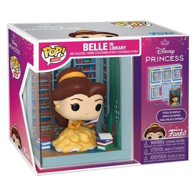 Beauty and the Beast POP! Nooks Vinyl Diorama Belle in Library 16 cm