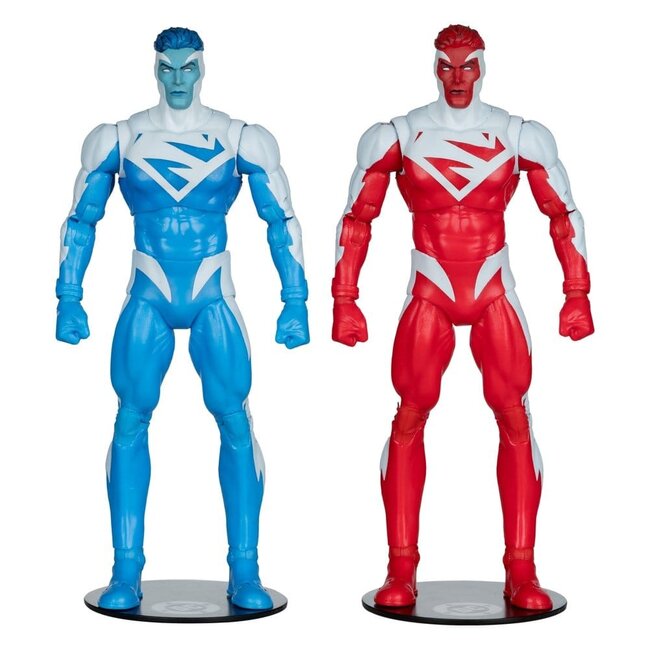 DC Multiverse Actionfiguren 2er-Pack Superman Blau vs. Superman Rot (Gold Label) 18 cm