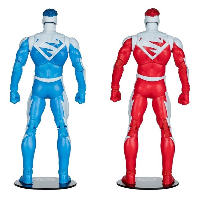 DC Multiverse Actionfiguren 2er-Pack Superman Blau vs. Superman Rot (Gold Label) 18 cm