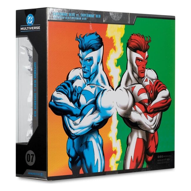 DC Multiverse Actionfiguren 2er-Pack Superman Blau vs. Superman Rot (Gold Label) 18 cm