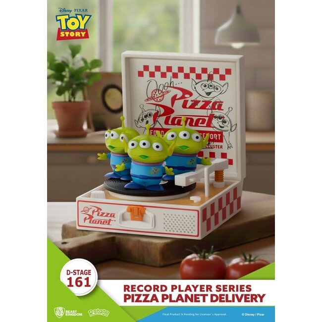 Toy Story Plattenspieler-Serie PVC-Figur Pizza Planet Lieferung 12 cm