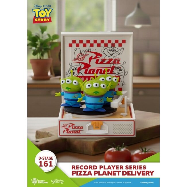 Toy Story Plattenspieler-Serie PVC-Figur Pizza Planet Lieferung 12 cm