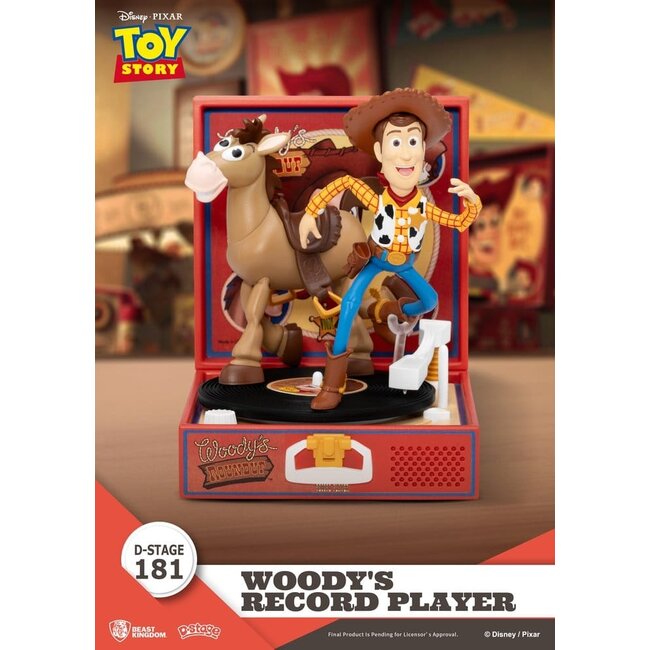 Toy Story Plattenspieler-Serie PVC-Figur Woodys Plattenspieler 13 cm