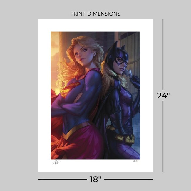 DC Comics Kunstdruck Supergirl & Batgirl 61 x 46 cm - ungerahmt