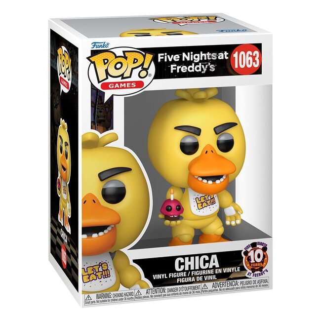 Five Nights at Freddy's POP! Vinylfigur zum 10-jährigen Jubiläum – Chica, 9 cm