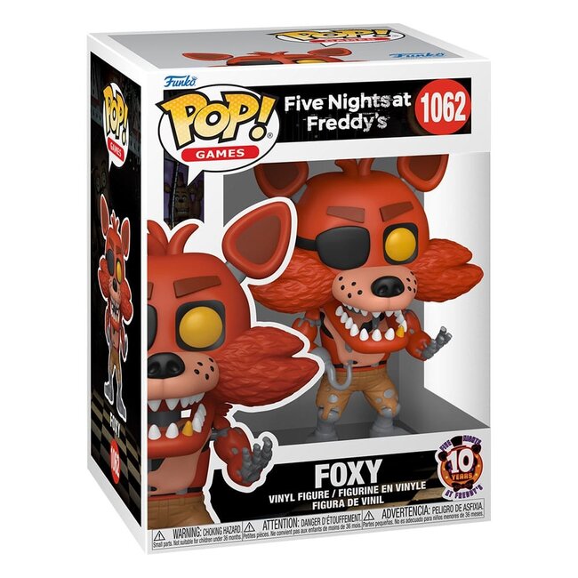 Five Nights at Freddy's POP! Vinylfigur zum 10-jährigen Jubiläum – Foxy, 9 cm