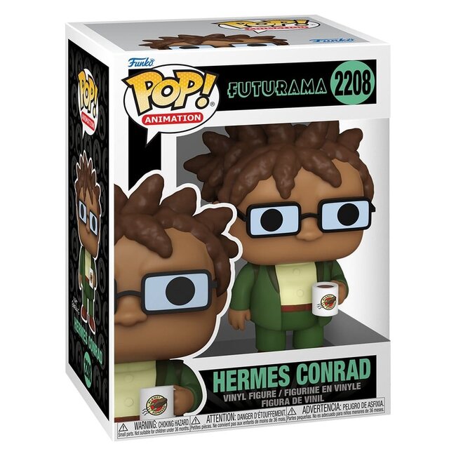 Futurama Pop! Animation Vinyl Figure Hermes w/Mug 9 cm