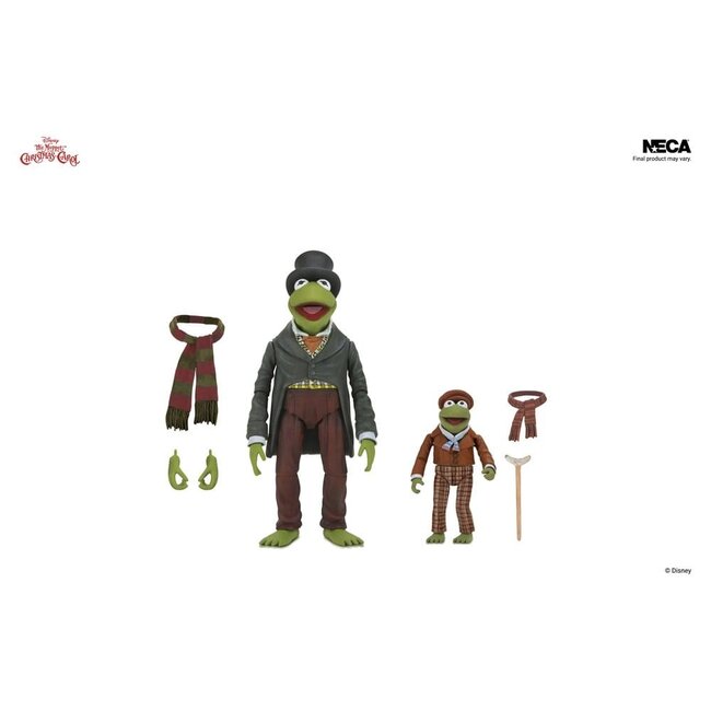 Die Muppets-Weihnachtsgeschichte: Ultimative Actionfiguren im 2er-Pack – Kermit als Bob Cratchit & Robin als Tiny Tim (18 cm)