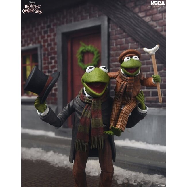 The Muppet Christmas Carol Ultimate Action Figures 2-Pack Kermit as Bob Cratchit & Robin as Tiny Tim 18 cm