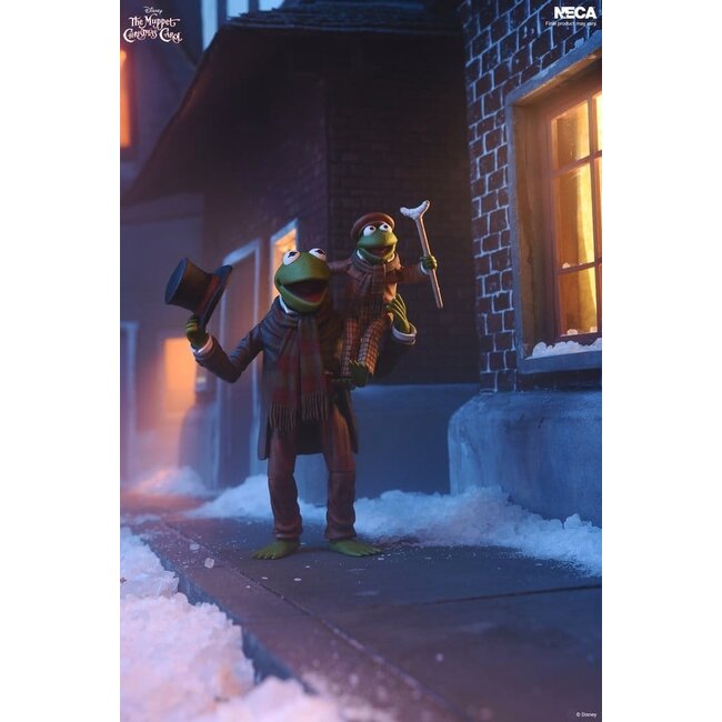 Die Muppets-Weihnachtsgeschichte: Ultimative Actionfiguren im 2er-Pack – Kermit als Bob Cratchit & Robin als Tiny Tim (18 cm)