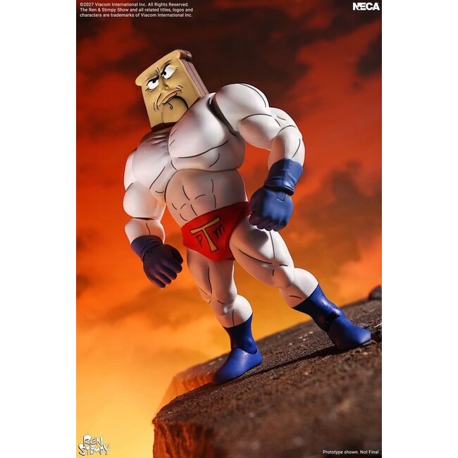 Ren & Stimpy Show Actionfigur Ultimativer Pulvertoast-Mann 18 cm