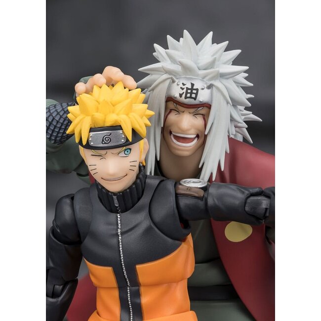 Naruto SHFiguarts Actionfigur Jiraiya, Meister des Helden aus Konoha (Sage-Modus-Set), 17 cm