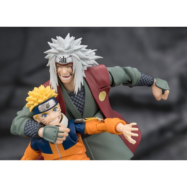 Naruto SHFiguarts Actionfigur Jiraiya, Meister des Helden aus Konoha (Sage-Modus-Set), 17 cm