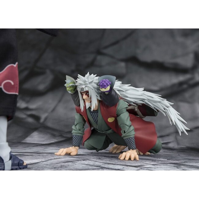 Naruto SHFiguarts Actionfigur Jiraiya, Meister des Helden aus Konoha (Sage-Modus-Set), 17 cm