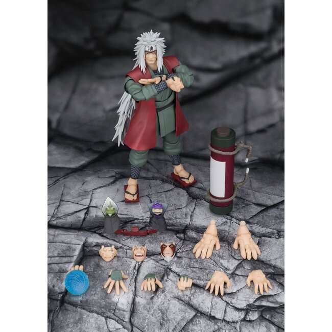 Naruto S.H.Figuarts Action Figure Jiraiya Hidden Leaf Heroic Master Sage (Sage Mode Set) 17 cm