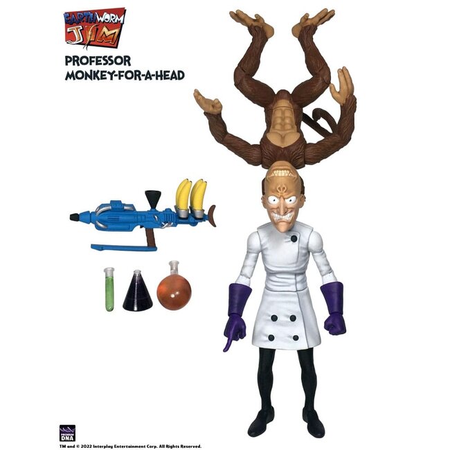Earthworm Jim Actionfigur Welle 1: Professor Monkey-For-A-Head 28 cm