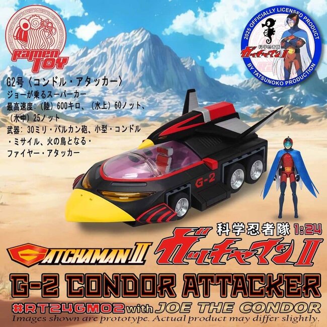 Gatchaman II Actionfigur im Maßstab 1:24, G-2 Condor Angreifer mit Joe dem Condor