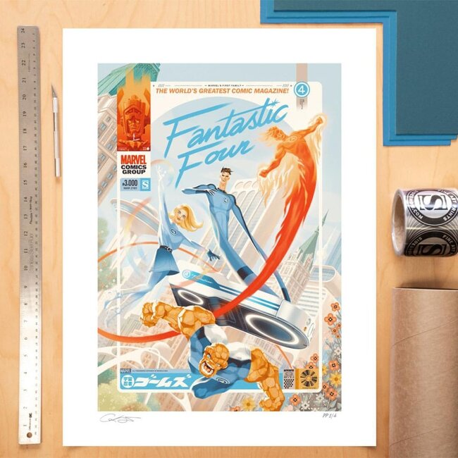 Marvel Fantastic Four #48 Kunstdruck Marvels erste Familie: Die Fantastischen Vier! 61 x 41 cm – ungerahmt