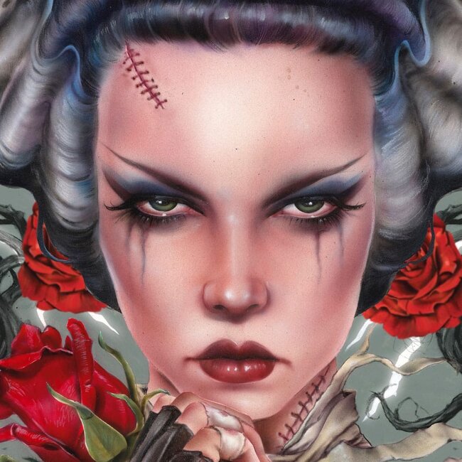 Kunstdruck „Die Braut von Frankenstein“ – Braut im Jenseits von Brian M. Viveros, 61 x 41 cm – ungerahmt