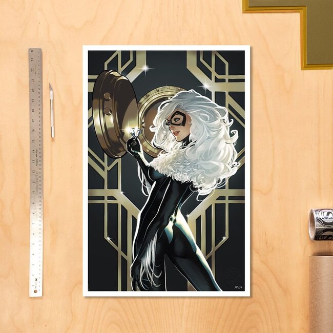 Kunstdruck „The Amazing Spider-Man: Cosmic Black Cat“, 61 x 41 cm – ungerahmt