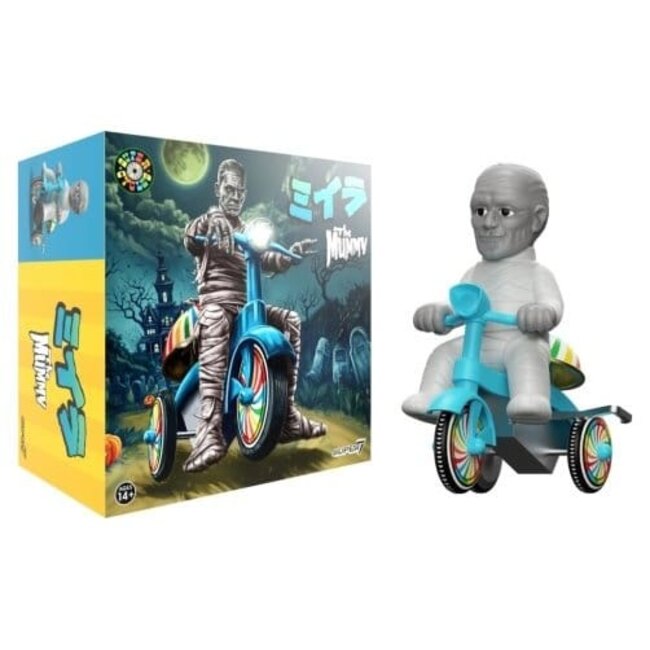 Universal Monsters Super Cycles Vehicle The Mummy (Light Grey w/ Blue Trike)