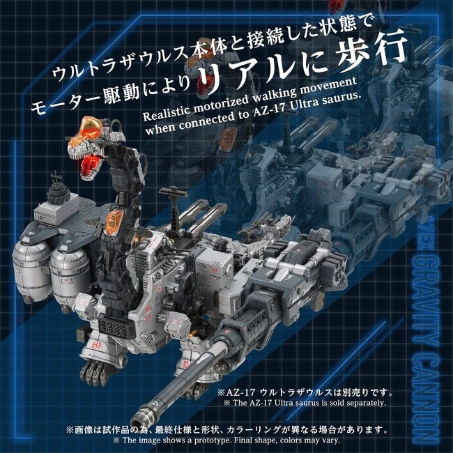 Zoids Plastikmodellbausatz 1/72 AZ-17EX Ultra Saurus Gravitationskanone 73 cm