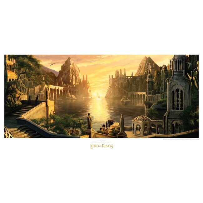 Herr der Ringe Kunstdruck Die Grauen Anfurten 59 x 30 cm