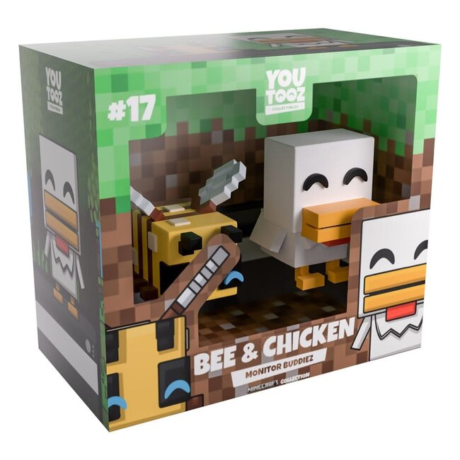 Minecraft Vinylfiguren Biene und Huhn Monitor Buddiez