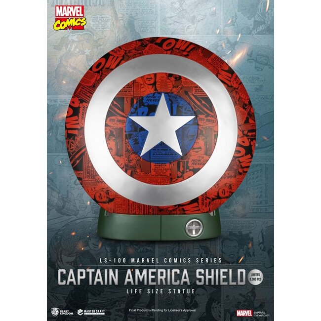 Marvel Comics PVC Captain America Schild Lebensgroße Statue 64 cm