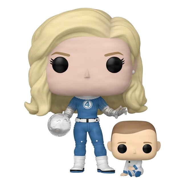 Die Fantastischen Vier: First Steps POP! & Buddy Marvel Vinylfigur Die Unsichtbare & Franklin 9 cm