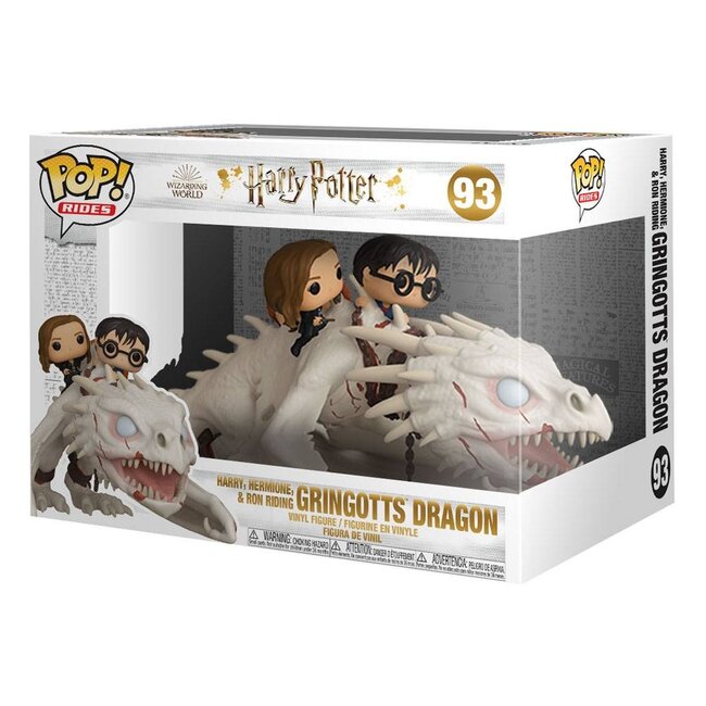 Harry Potter POP! Rides Vinyl Figuur Draak met Harry, Ron en Hermelien 15 cm