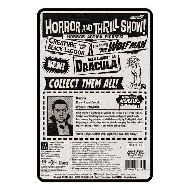 Universal Monsters ReAction+ Actionfigur Welle 1 Dracula 10 cm