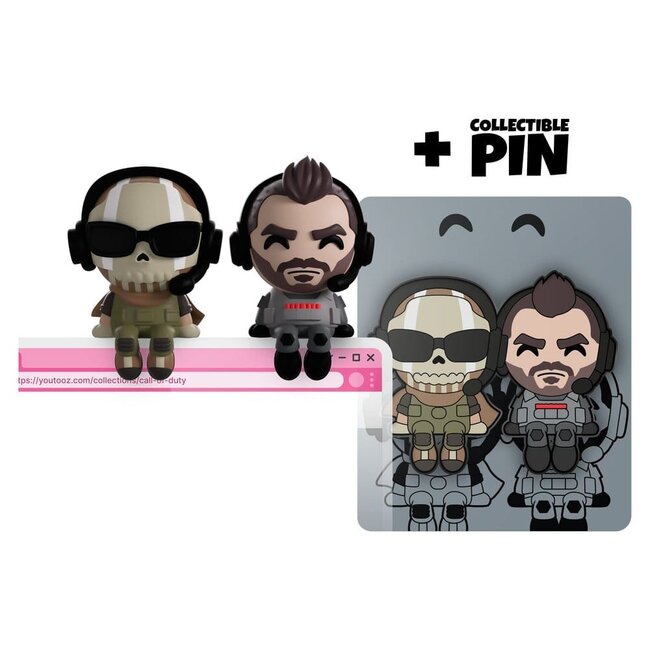Call of Duty Vinylfiguren Ghost & Soap Monitor Buddiez 7 cm