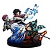 Aniplex Dämonentöter: Kimetsu no Yaiba PVC-Figur Tanjiro Kamado & Giyu Tomioka & Akaza 13 cm