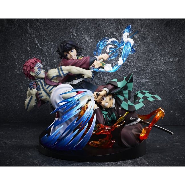 Dämonentöter: Kimetsu no Yaiba PVC-Figur Tanjiro Kamado & Giyu Tomioka & Akaza 13 cm